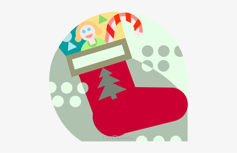 Christmas Stocking Royalty Free Vector Clip Art Illustration - Illustration, transparent png