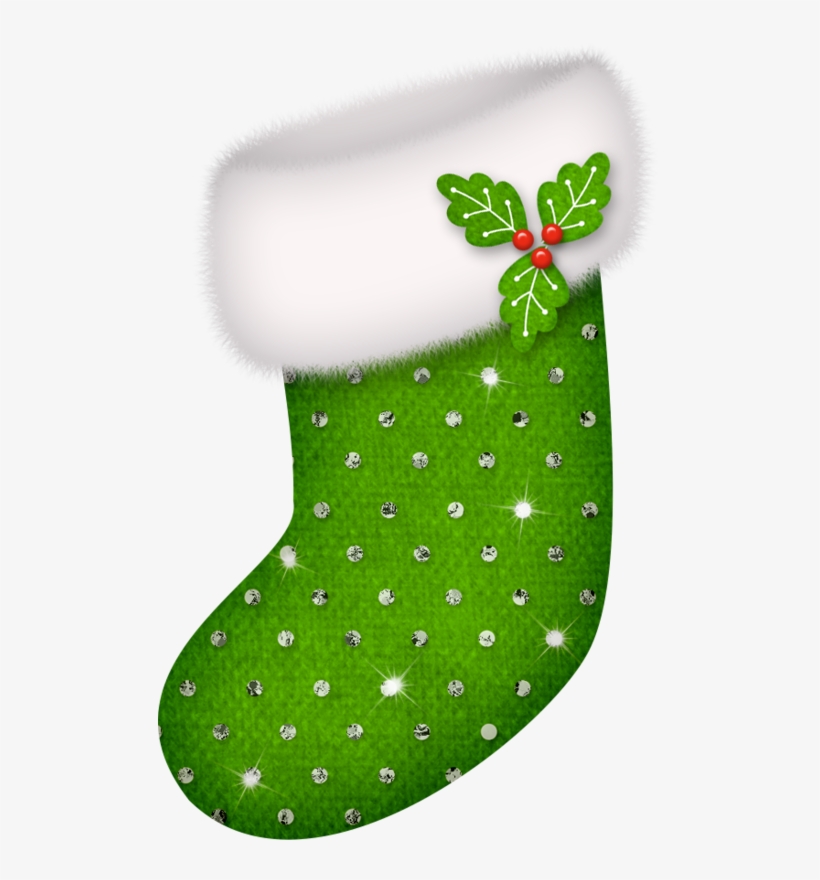 Яндекс - Фотки - Green Christmas Stocking Clipart, transparent png