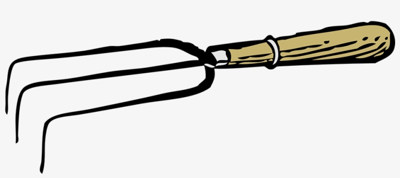 Pitchfork Clipart Weapon - Hand Fork Clip Art, transparent png