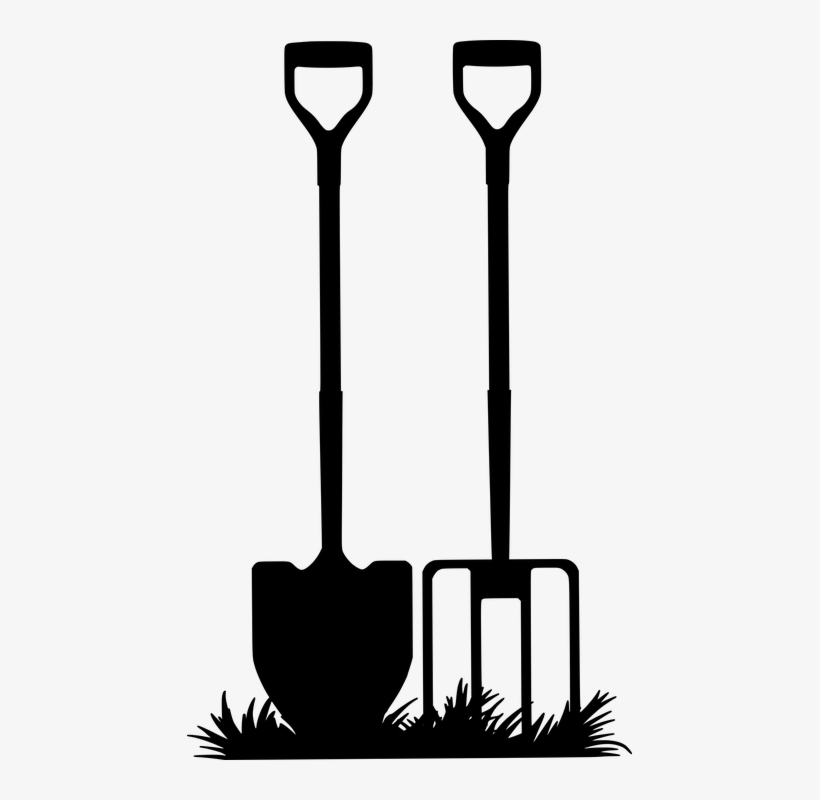 Royalty-free Clipart Illustration Of A Plump Farmer - Shovel Graphic, transparent png