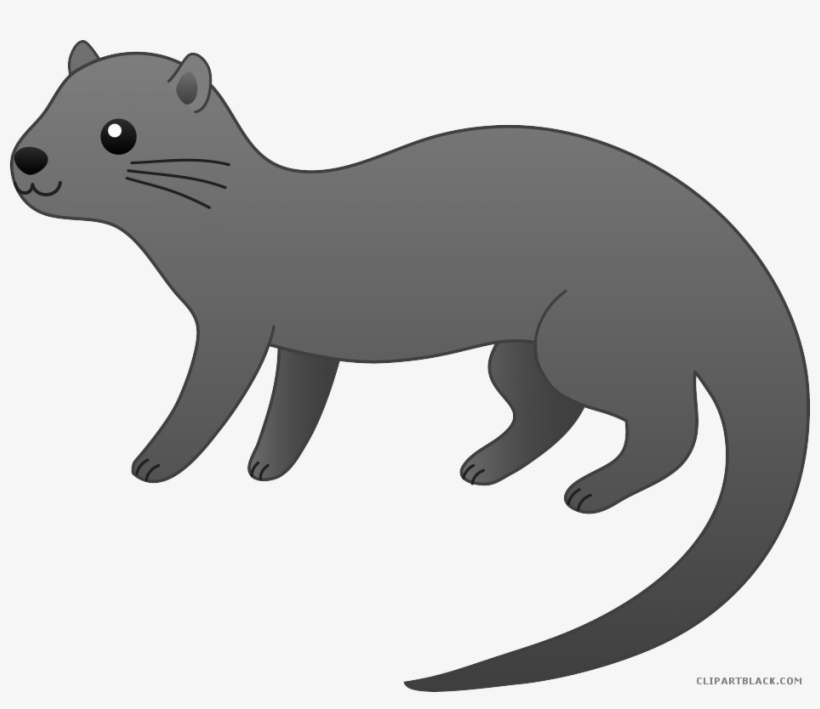 Otter Animal Free Black White Images Clipartblack - Otter Clip Art Png, transparent png