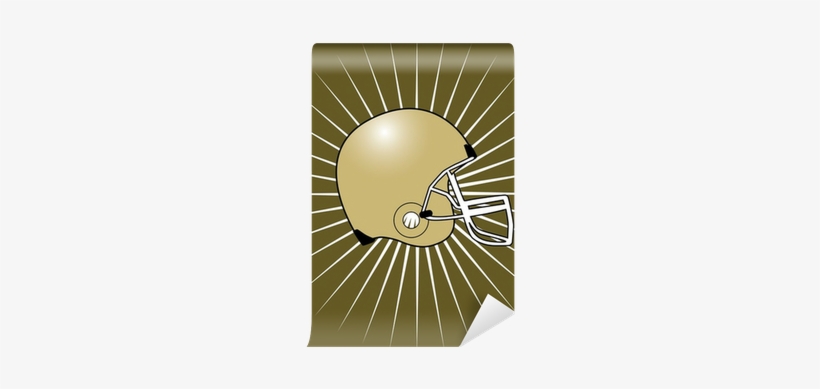 Brown Football Helmet With Starburst Background Vector - American Football, transparent png