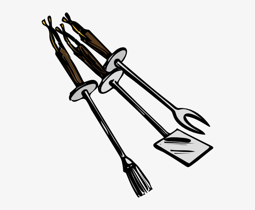 Bbq Grilling Tools Clip Art Free Vector - Bbq Clip Art, transparent png