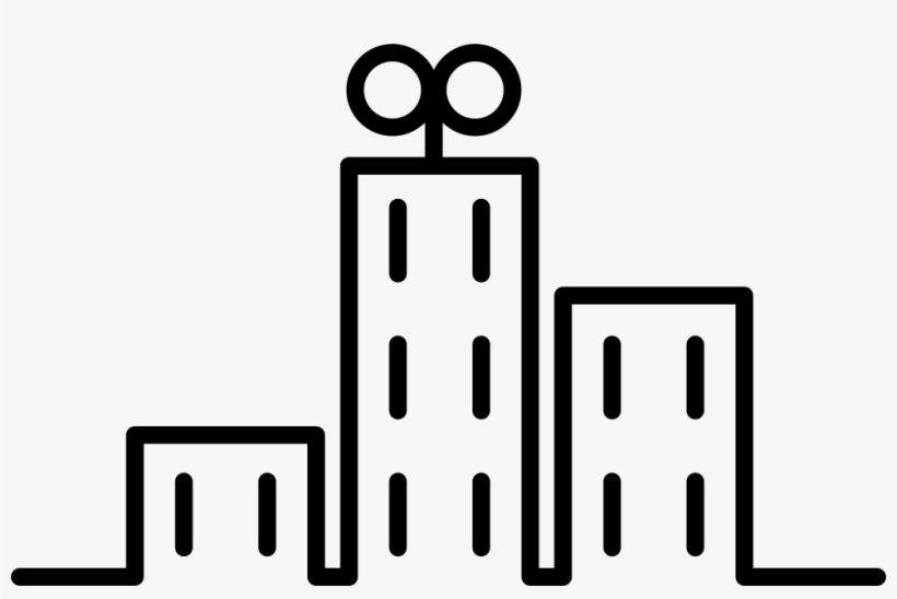 Buildings In The City Cartoon Outline Comments - Cartoon Buildings Outline, transparent png
