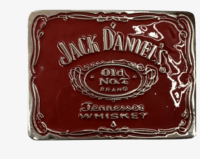 Jack Daniel's Label Red Belt Buckle - Belt Buckle, transparent png