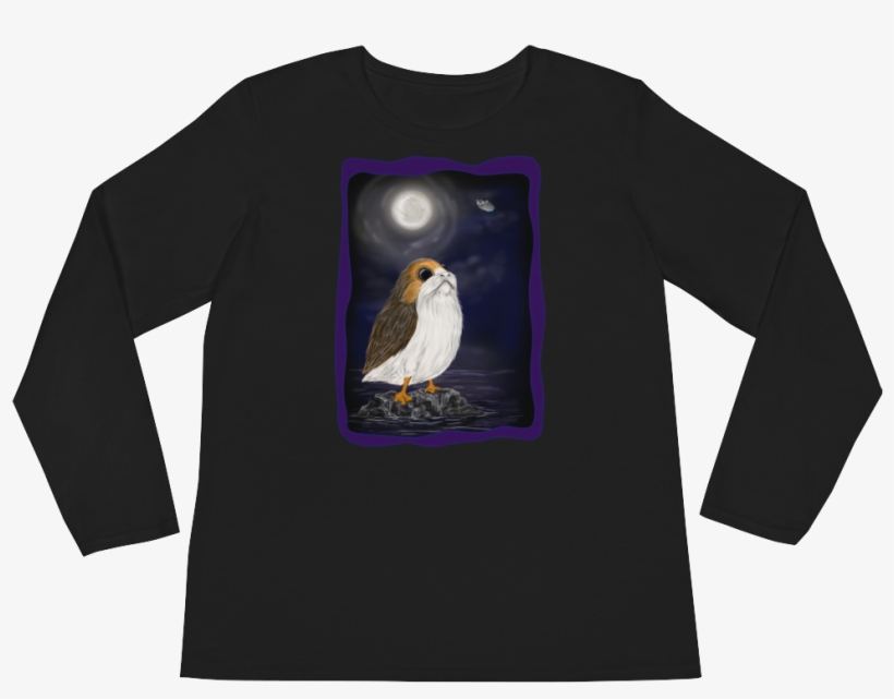 Star Wars Inspired Porg Ladies' Long Sleeve T-shirt - Erkek Gömlek Modelleri, transparent png