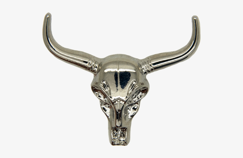 Cow Skull Pin, Silver - Cattle, transparent png