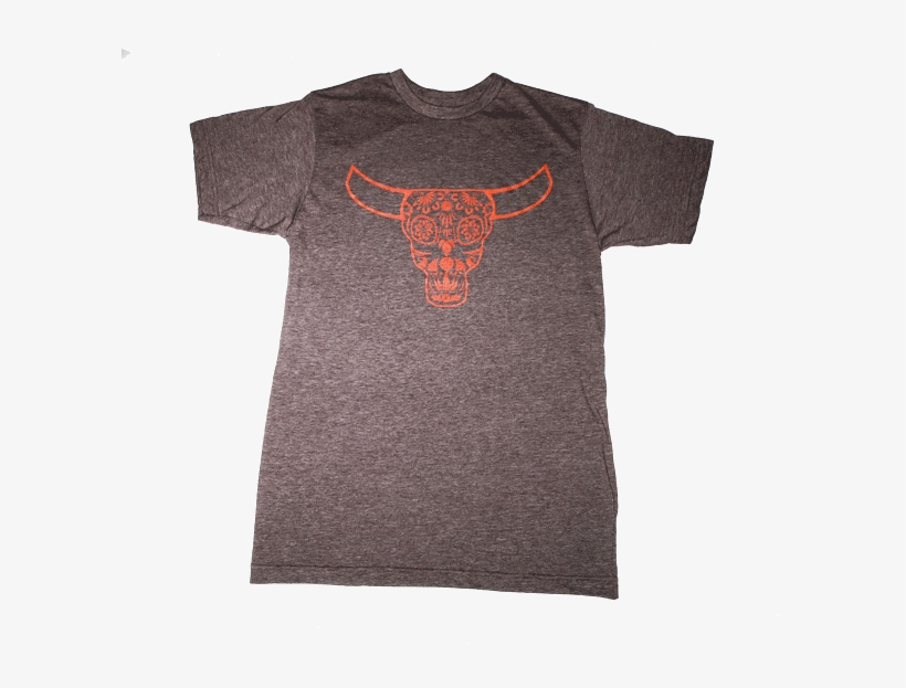 Mens Brown T-shirt Orange Skull - Texas Longhorn, transparent png