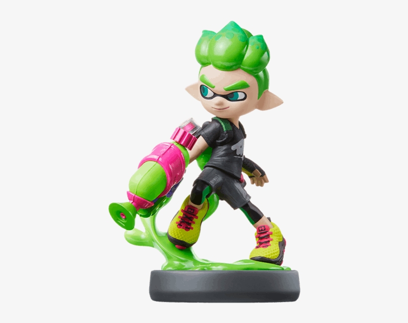 Nintendo Amiibo - Nintendo Amiibo Boy Neon Green (splatoon), transparent png