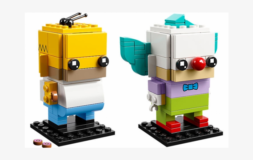 Lego Brickheadz Homer Simpson & Krusty The Clown Set - Krusty The Clown, transparent png