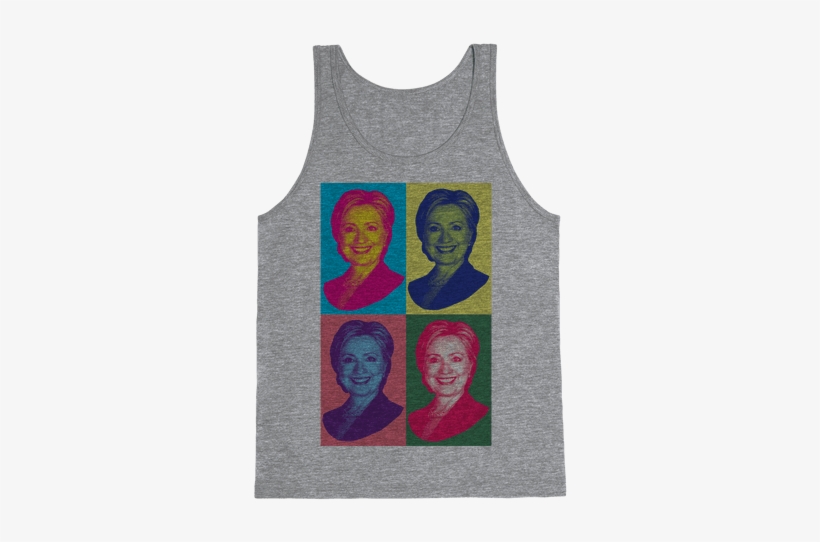Pop Art Hillary Clinton Tank Top - Generic Pop Art Hillary Clinton Pattern White Mug, transparent png
