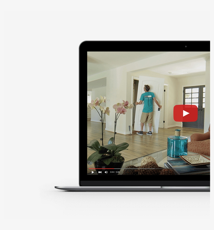 Laptop Play Mockup - Door, transparent png