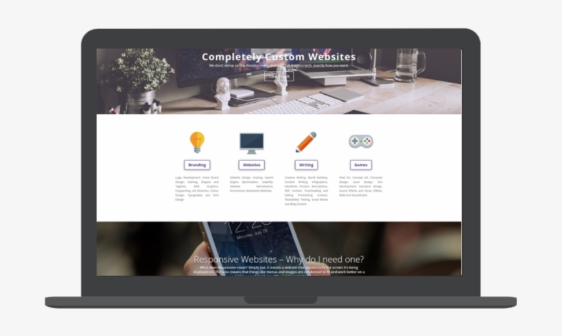 Laptop-mockup - Salt & Burn Media, transparent png