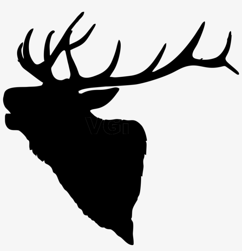Banner Transparent Library Elk Silhouette X Png Stencils - Elk Head Silhouette Clip Art, transparent png