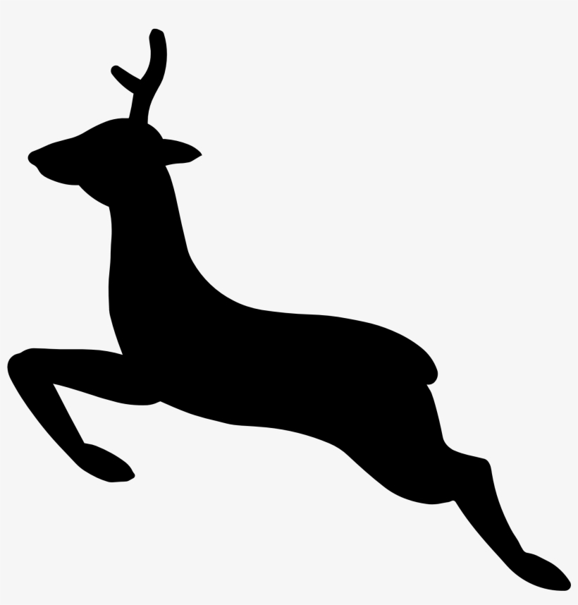 Free Deer Head Silhouette Clip Art At Getdrawings - Custom Jumping Deer Silhouette Shower Curtain, transparent png