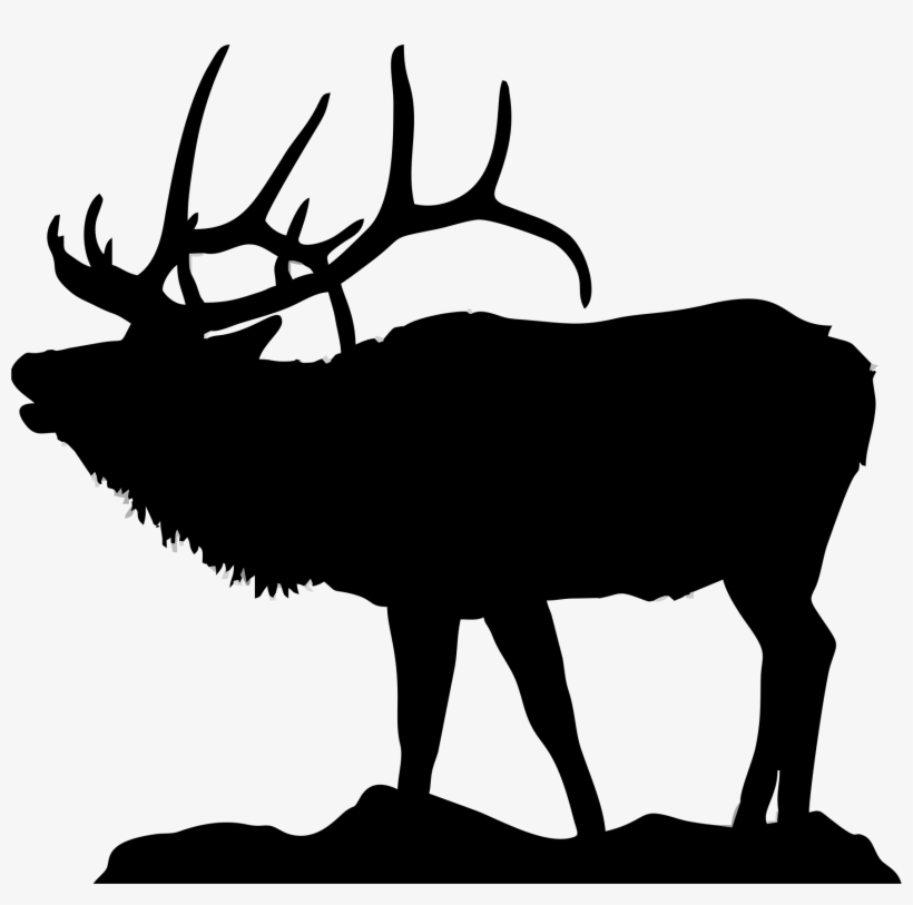 Clipart - Silhouette Of An Elk, transparent png
