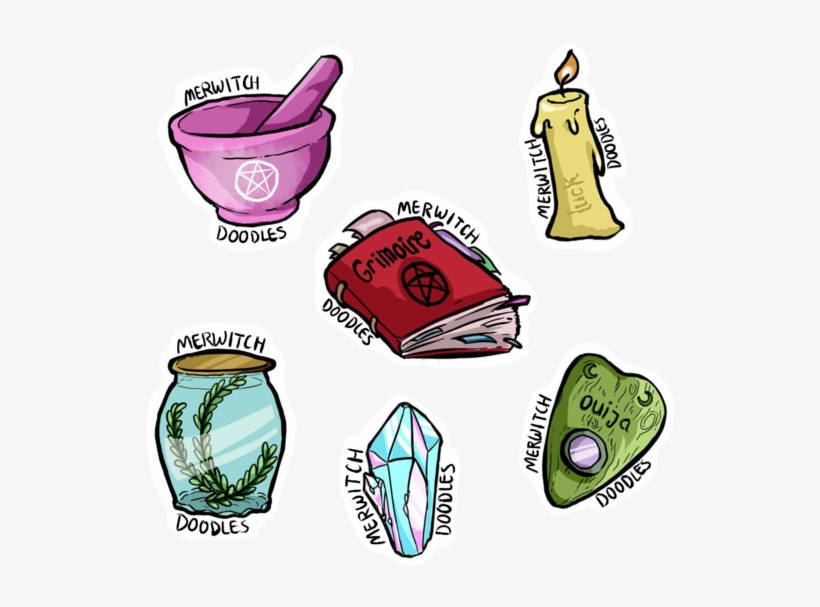 Vector Freeuse Download Stickers By Merwitchdoodles - Witchy Stickers, transparent png