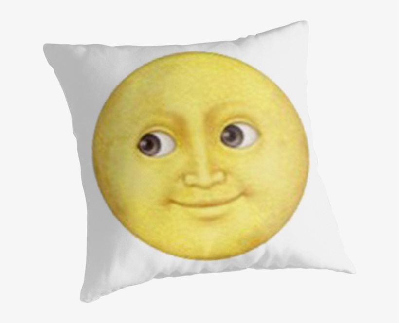 "yellow Moon Face Emoji" Throw Pillows By Dennisnewsome Emoji