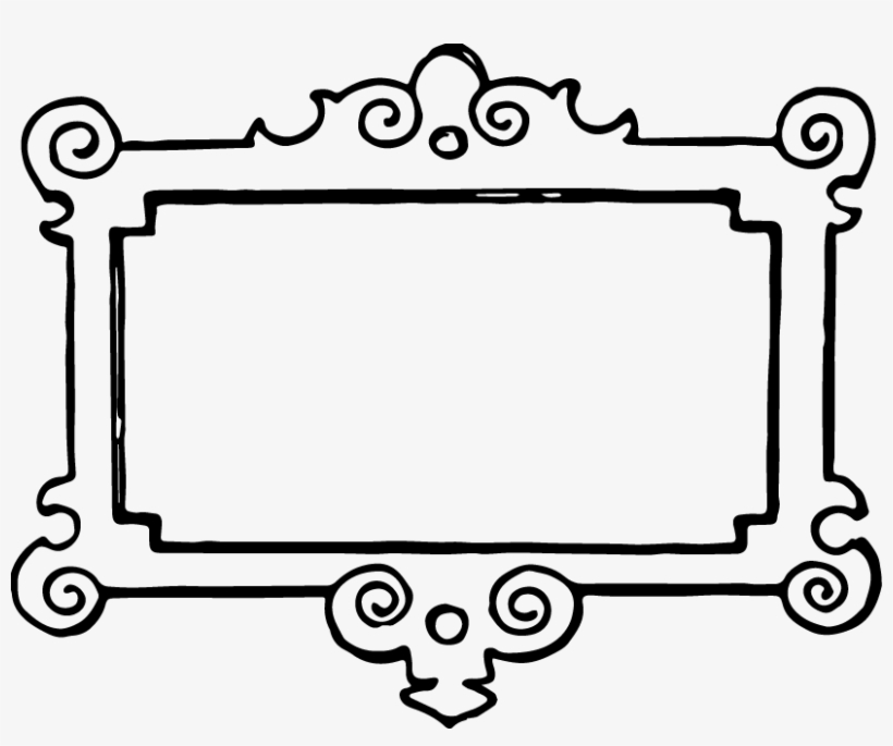 Image Library Library Banner Clipart Black And White - Black And White Picture Frame Clipart, transparent png