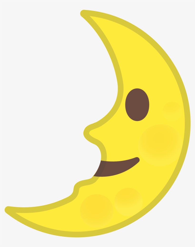 Download Svg Download Png - First Quarter Moon Face Png, transparent png