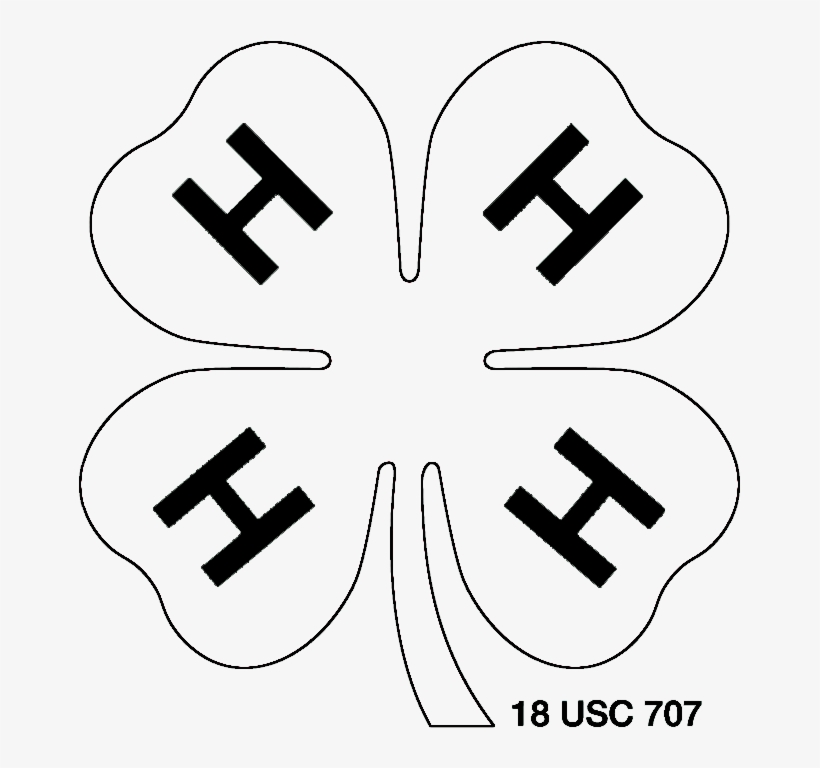 White/black Png - 4 H Logo White, transparent png
