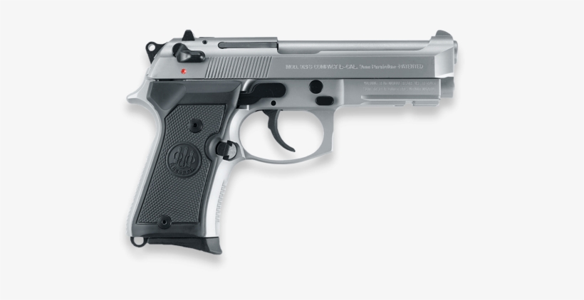 92 A1 Pistol, Compact With Rail, Stainless Steel - Beretta 92fs Compact Inox, transparent png