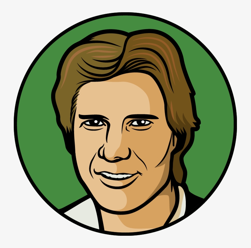 Attacking Midfielder, Right - Han Solo Head Drawing, transparent png