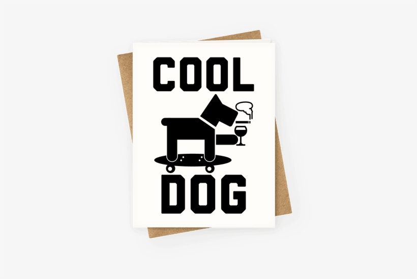 Cool Dog Greeting Card - Dog, transparent png
