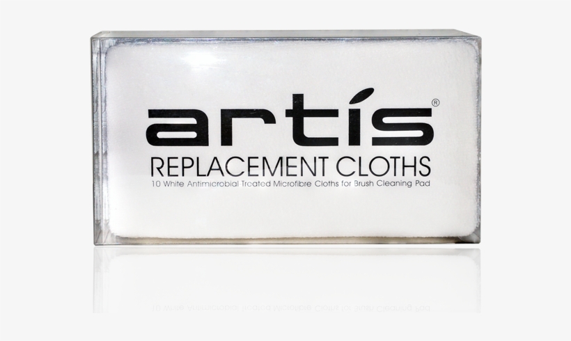 White Replacement Cloth Packaging Front View With Reflection, transparent png