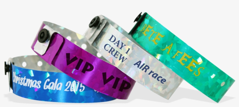 Custom Holographic Wristbands 19 Mm Confetti - Bracelet, transparent png