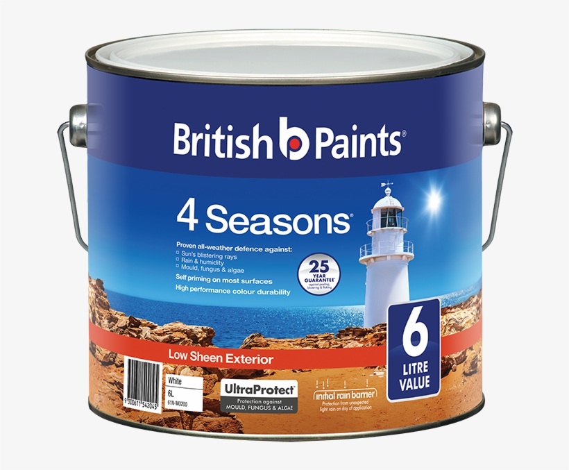 British Paints 4 Seasons 6 Litres - British Paints 4 Seasons, transparent png