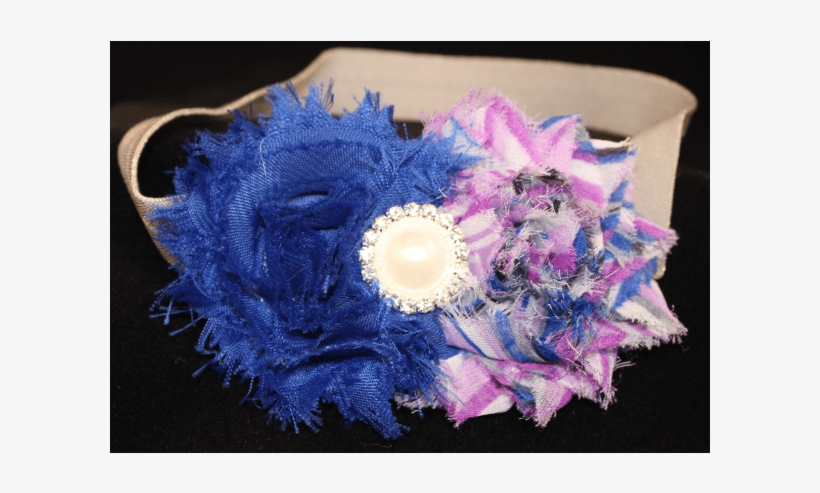 Shabby Flower Headband Blue - Headband, transparent png
