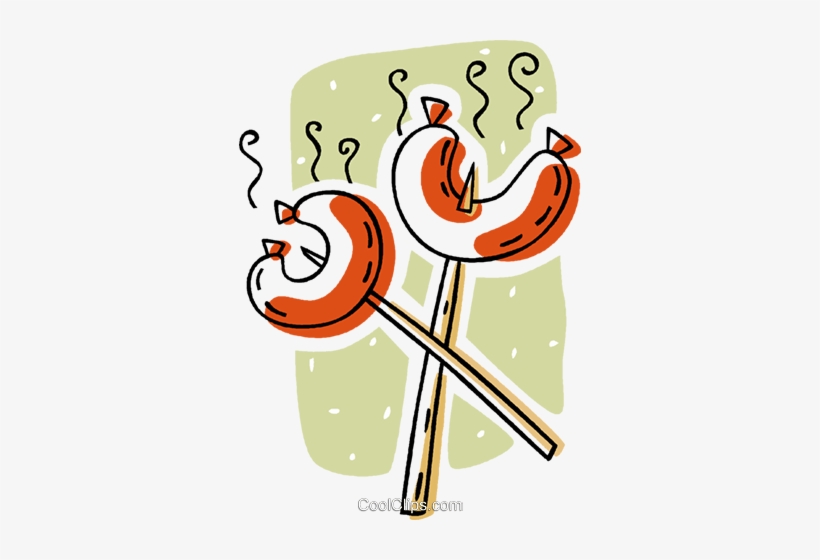 Salchichas Cocidas En Los Pinchos Libres De Derechos - Wurst Am Spiess Clipart, transparent png