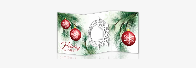Festive Pine Branches Spin Card - Christmas Ornament, transparent png