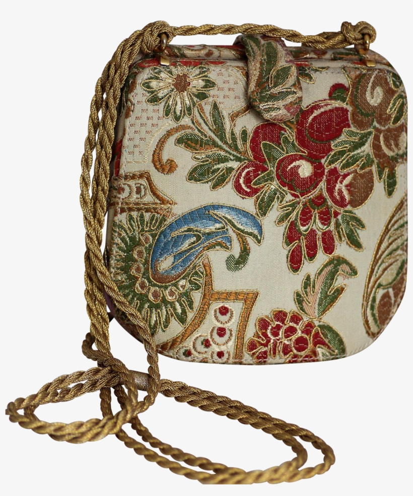 Italian Rodo Shoulder Bag With Rich Tapestry Fabric - Shoulder Bag, transparent png
