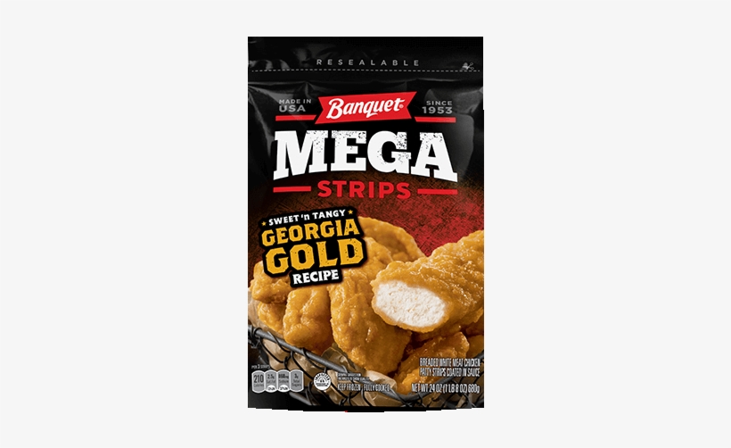 Mega Strips, Georgia Gold - Banquet Mega Bowl Country Fried Chicken, 14 Oz, transparent png