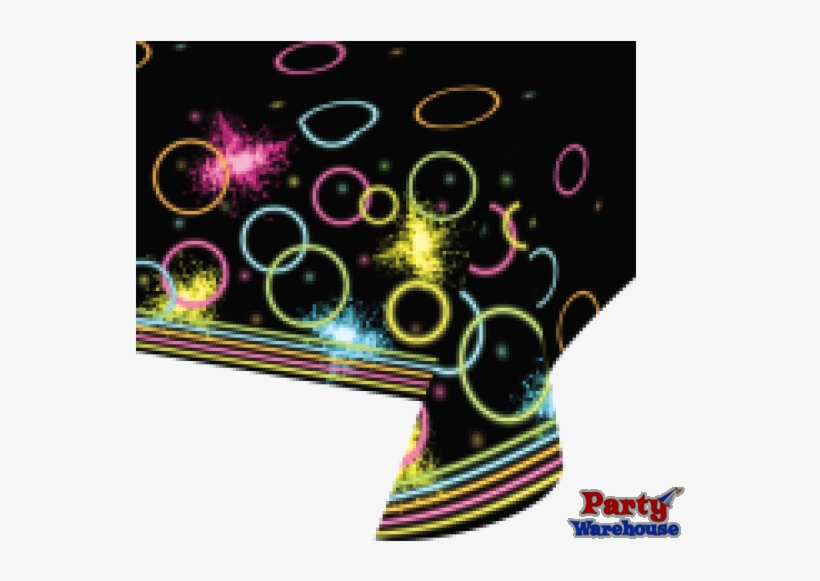 Creative Converting Glow Party Supplies Plastic Tablecover, transparent png