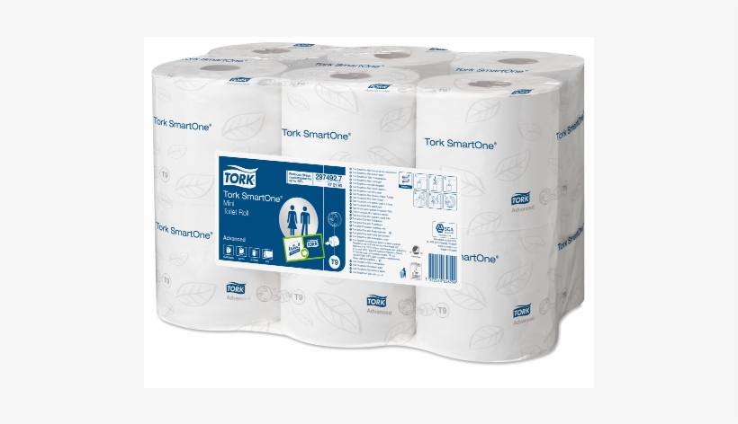 Tork T9 Smart One Toilet Rolls - Tork Smart One Mini Toilet Roll, transparent png