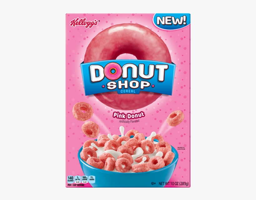 Kellogg's Donut Shop Cereal Pink 453g - Kellogg's Donut Shop Cereal, transparent png