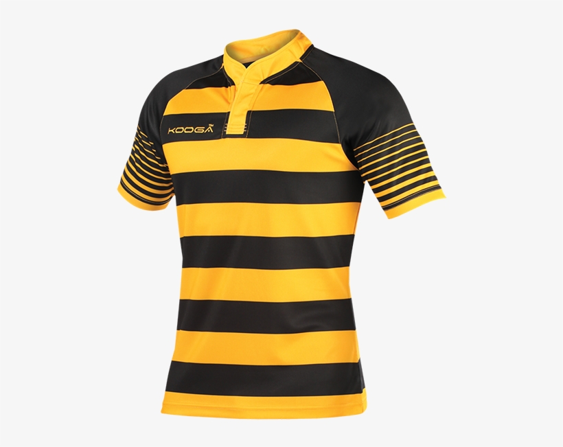 Kg106bkgo Admin2018 05 12t06 - Kooga Kids K106b Touchline Hooped Match Shirt Black/, transparent png