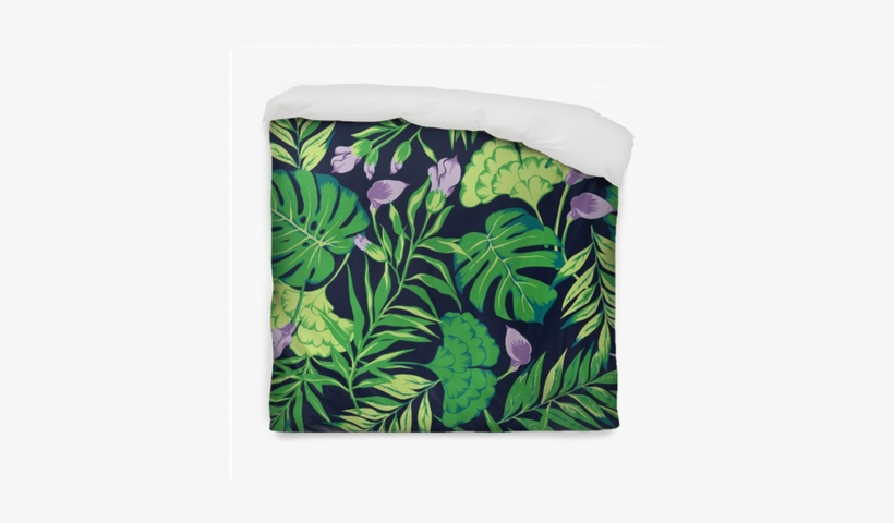 Vector Seamless Bright Colorful Tropical Pattern With - Tropical Climate, transparent png