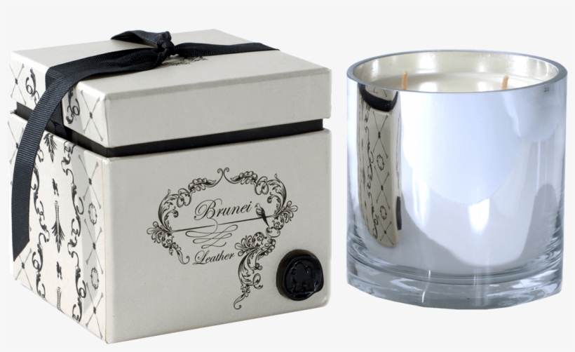Brunei Leather Black And White Orchid Candle - Rug Market Cbr-s Brunei Silver Candle, transparent png