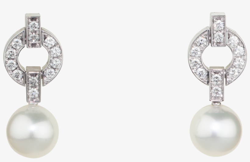Himalia Earringswhite Gold, Diamonds, Pearls - Cartier Pearls, transparent png