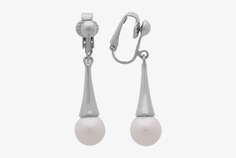 Silver Bell Top With White Pearl Clip - Gold, transparent png