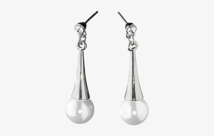 Rhodium Bell Top With White Pearl - Gold, transparent png