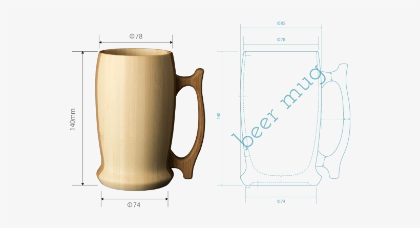 Size - Riveret ビアマグ ペア, transparent png
