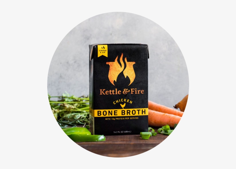 Real Food Resources - Kettle And Fire - Bone Broth Chicken - 16.2 Oz., transparent png