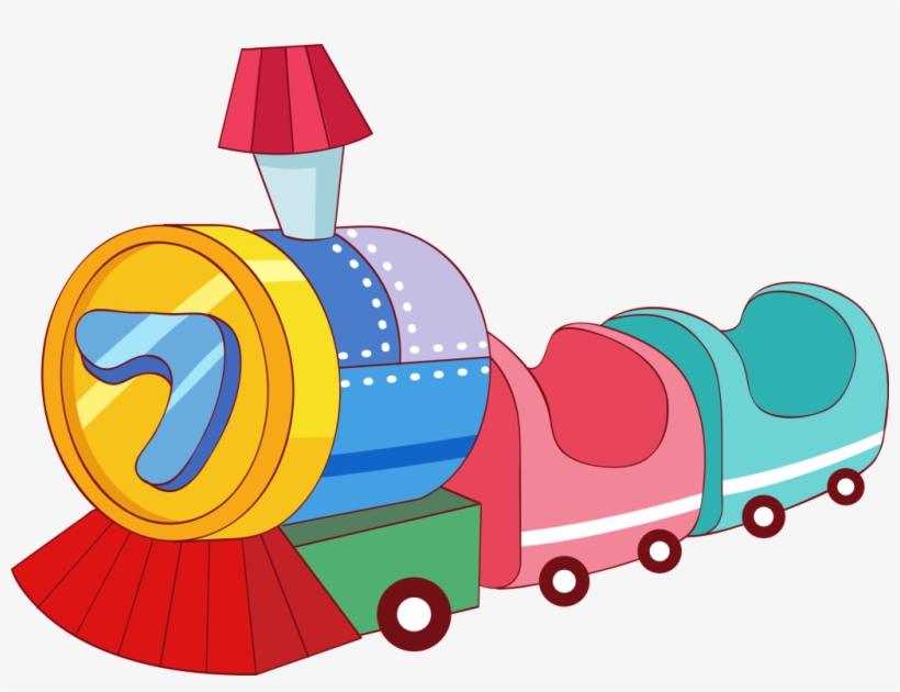 Color Cartoon Little Train Element Design - ของเล่น การ์ตูน Png, transparent png