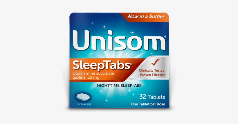 Fall Asleep 33% Faster - Unisom Doxylamine 25 Mg, transparent png