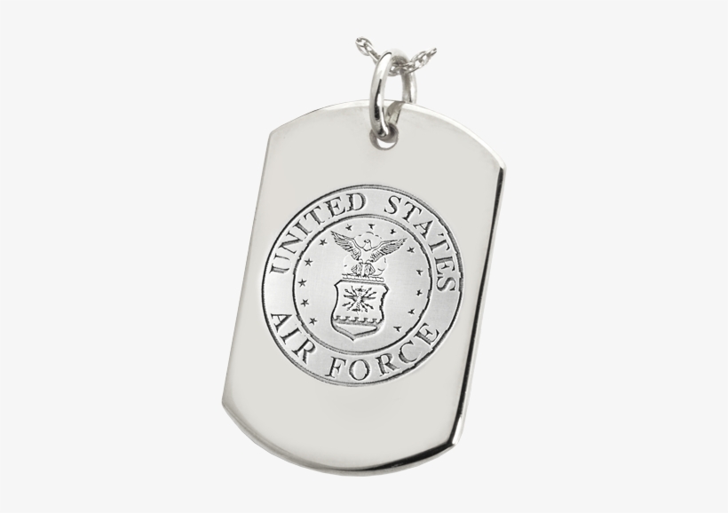 Wholesale Dog Tag With Air Force Emblem Shown In Silver - Platinum Dog Tags, transparent png